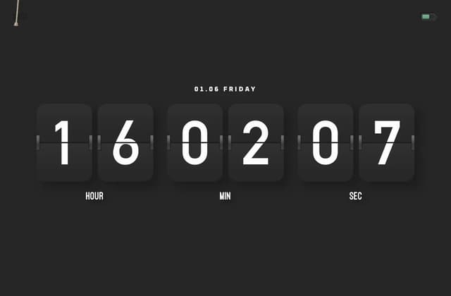 iPadを置き時計として使用する様子