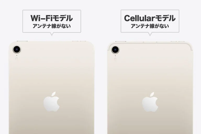 背面デザインの違いイメージ