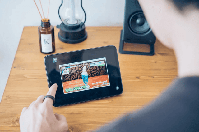 iPad + nasneで地上波テレビを見る様子