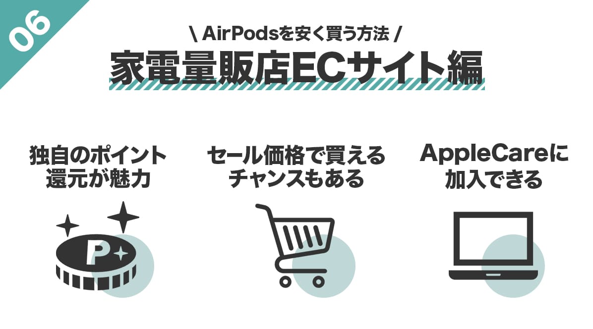 AirPodsを安く買う方法!家電量販店編