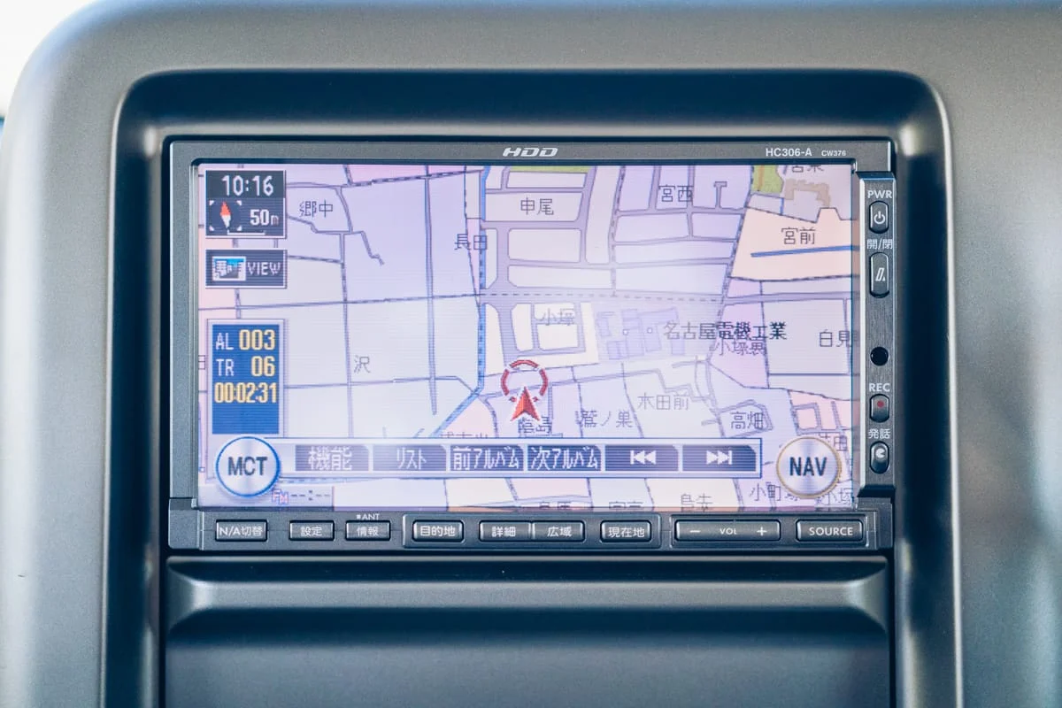 iPad miniをカーナビ化した様子