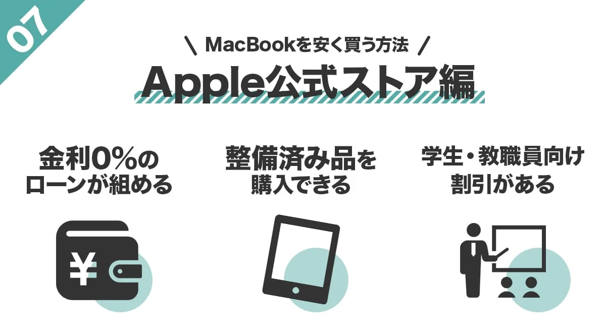 MacBookを安く買う方法！Appleストア編