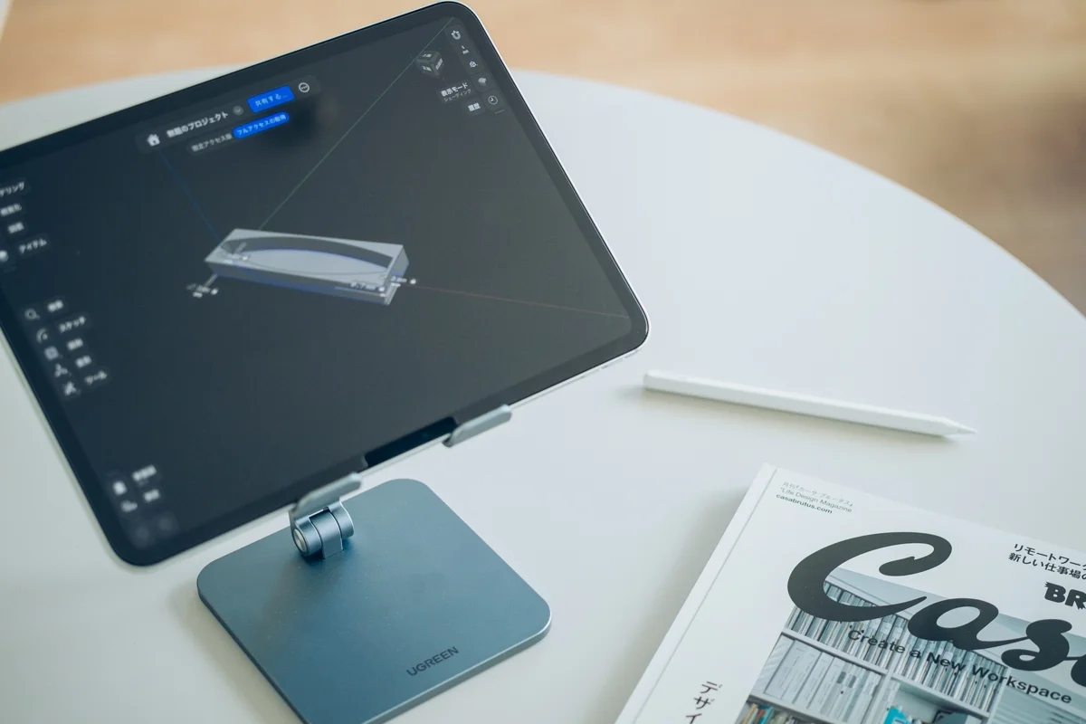 iPad Pro 11インチでモデリングする様子