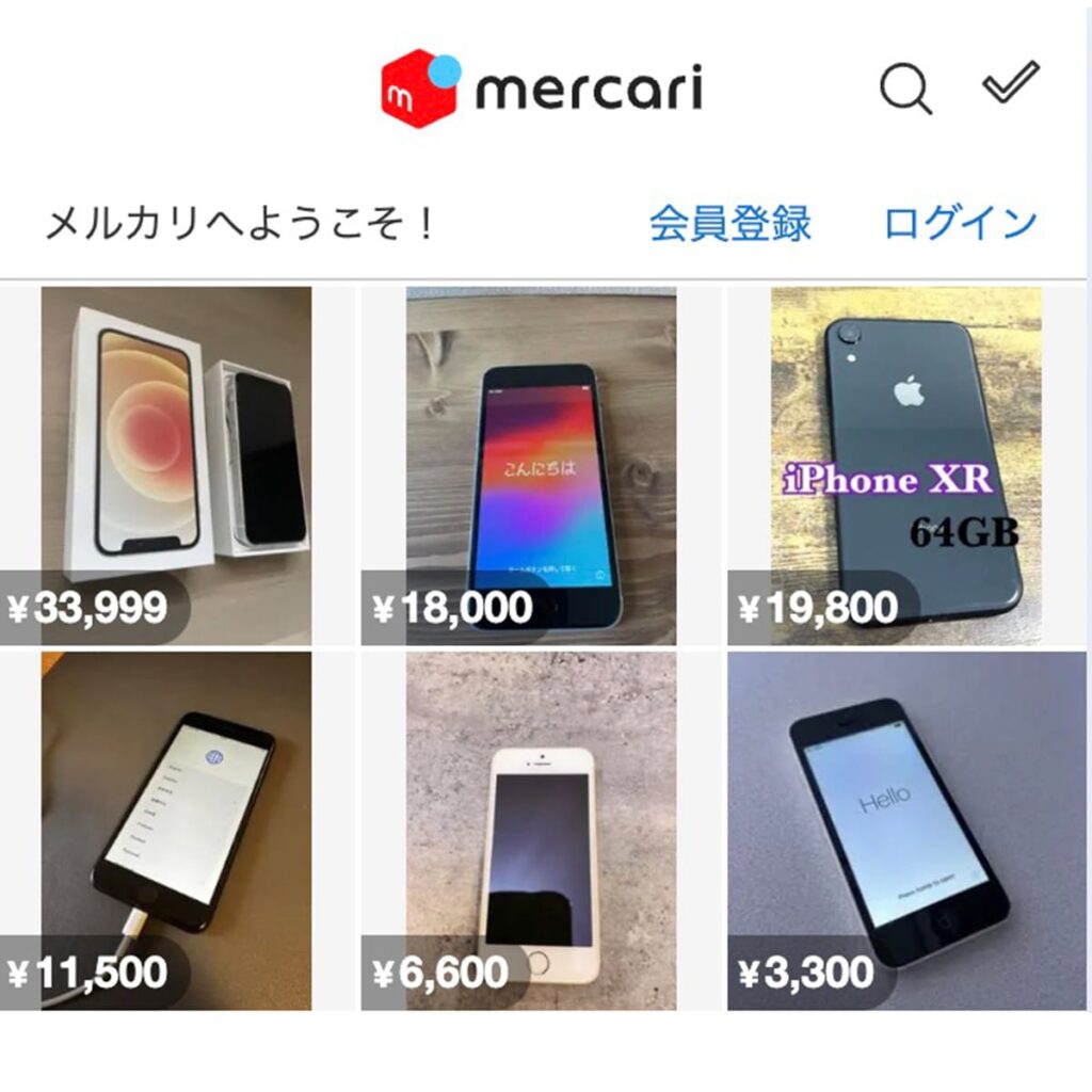 メルカリで販売されている整備済みiPhone